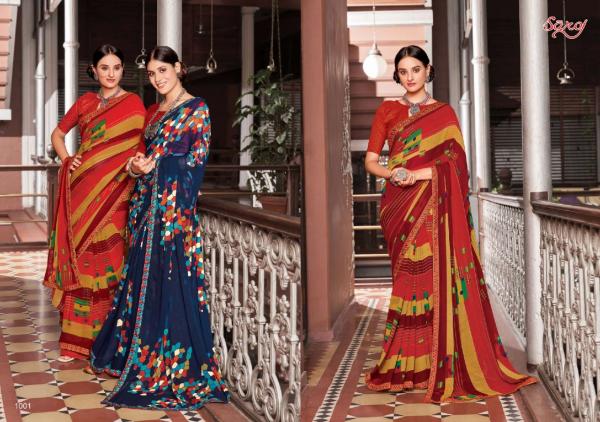 Saroj Sunlight Casual Wear Georgette Designer Print  Saree Collection